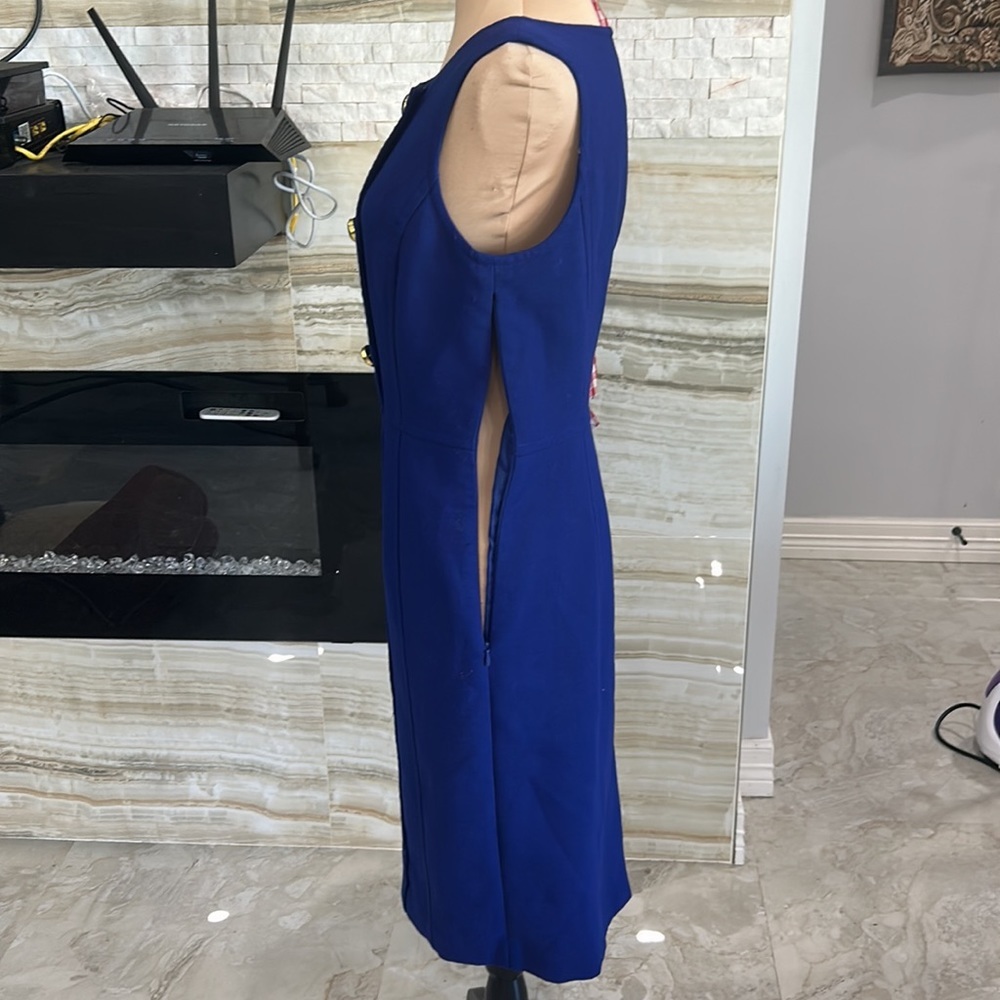 Talbots Deep Blue Large Button Accent Career Dres… - image 6